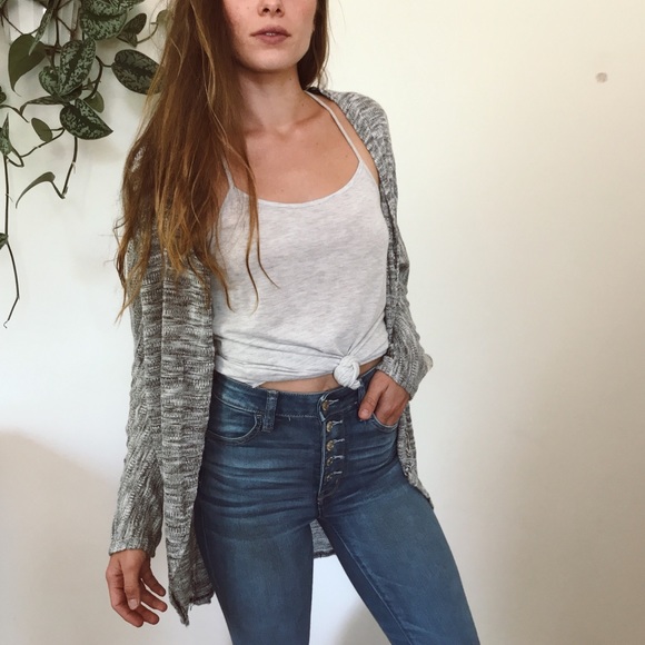 Marled gray cardigan - Picture 5 of 8